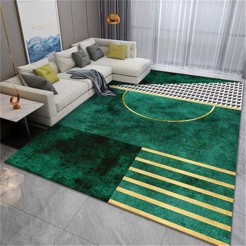RUGMRZ Wohnzimmer Teppich Balkon Teppich Outdoor Grüner Teppich Marokkanischer Stil Line Dekoration Anpassbar Bettvorleger Schlafzimmer rutschfest Flokati Teppich Waschbar 200X250CM