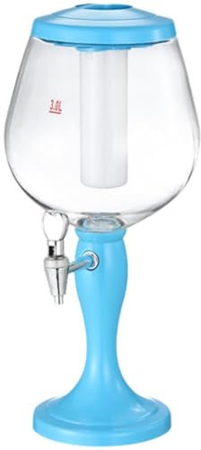Ymxygz Dispensador De Bebidas De Cerveza con Tubo De Hielo, Dispensador De Agua De 3 litros con Grifo, Dispensador De Bebidas para Hogar