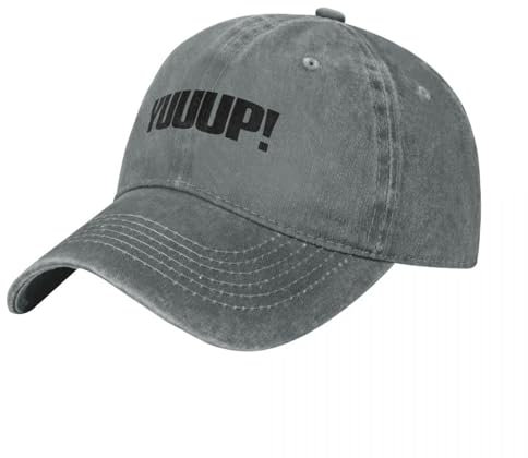 OAAJKOAM Yuuup! beliebter Auktionsspruch, Auktionator Aufbewahrung Geschenk in schwarzem Text Baseball Cap Visor Luxus Cap Neue Mütze Damen Herren