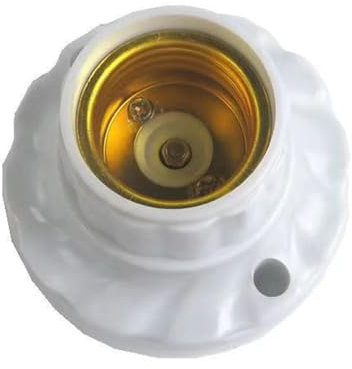 WHARGTSL 1PCS Bakelit E27 Led Beleuchtung Lampe Halter Konverter Schraube Lampenfassung Adapter Sparen Licht Halogen Lampe Basen 6A 250V Weiß