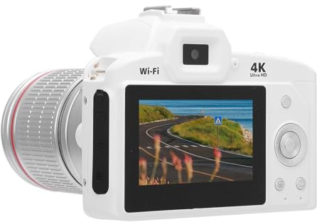 Digitalkamera mit 4K 64MP, 16x Zoom, 3 Zoll IPS Bildschirm, 120° Weitwinkel, Anti-Shake, MP3-Player, 4800mAh Akku, Reisekamera für Videoaufnahmen