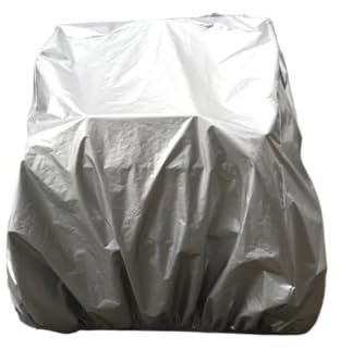 Housse Protection pour Quad Bike ATV Couverture Universelle 190t étanche véhicule Scooter Kart Moto Couvre Toutes Les Tailles Camouflage Noir bache Velo Exterieur(Silver,XL)