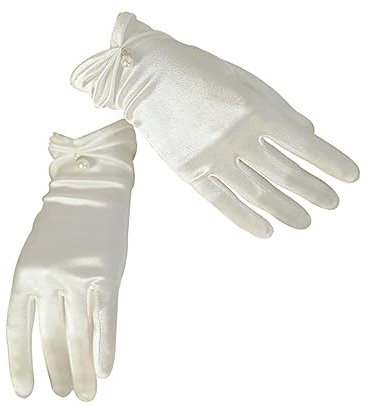 VALICLUD Einzigartiges Design Brauthandschuhe Satin Kurze Handschuhe Für Elegante Damen Hochzeit