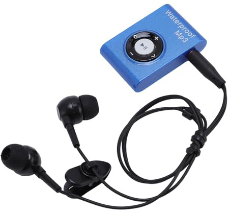 Schwimmen MP3 -Player, 8 GB HiFi Lustless Sound Unterwasser -MP3 -Player, wasserdichte Musikplayer mit Kopfhörern Zum Schwimmen und Joggen Laufen (Blue)