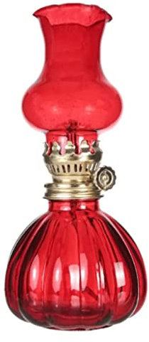 Lámpara de Aceite de Queroseno de Vidrio, Lámpara de aceite de cámara, lámpara de queroseno de vidrio de alta transmitancia, lámpara de parafina transparente tipo calabaza, linterna de queroseno de 7,