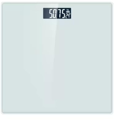 NovatoStar Digital Bathroom Scale, 180kg Capacity, Tempered Glass, Backlit LCD Display, Step-On Technology, 4 Precision Sensors (White)