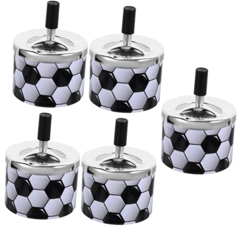 MAGICLULU 5 Stück Aschenbecher Material Rostfrei Aschebehälter Heimatbecher Tragbares Blechbehbe Schlüssel Selbst Aschenschalen Aschenhalter Schreibtisch Tabletts Metall