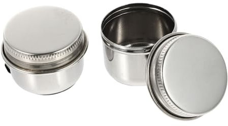 Veemoon Palette à Huile en Acier Inoxydable Récipient pour Pinceaux 2 Pièces Couvercle pour Artistes Peinture à l'huile Artisanat Nettoyage des Pinceaux