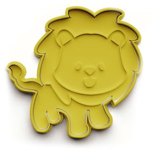 Löwe Keksausstecher – zweiteiliges Set mit Stempel aus PLA – Ausstechform Tiermotiv aus der Safari Tiere Kollektion – Geschenk für Kinder & Tierfreunde