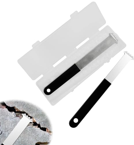 LUMOOM 2 attrezzi per la rimozione della pavimentazione con raschietto a doppio snodo, microdenti per sega, estrattore per pavimentazione, dispositivo di sollevamento in acciaio per giardino, terrazza