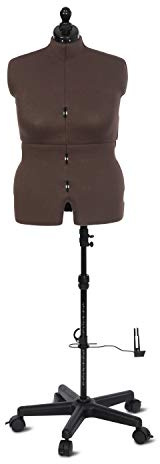 Adjustoform FG1103 Olivia 8-teilige verstellbare Kleiderform, Braunes, strukturiertes Polyester-Baumwollgewebe, Large (UK Dress Size 20-26)