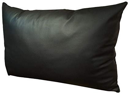 Quattro Meble Schwarz Echtleder Kissen Sofa & Stuhl Dekokissen Zierkissen Echtleder Rückenkissen Rindsleder Echt Leder Modell 1EL (50 x 90 cm)