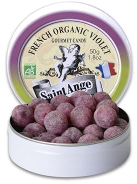 Saint Ange Organic Violet 50g | Imported from France | Pastilles | Hard Candy