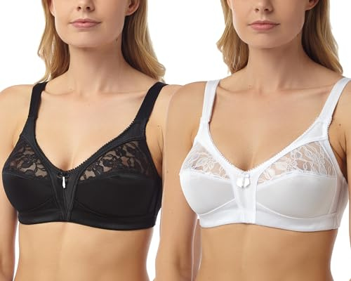 2 Pack Undercover Firm Control Soft Cup Bra BR404 Mixed 38E