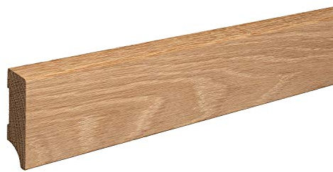 Sockelleiste Leipzig Eiche Massivholz ROH Oberkante Abgeschrägt 60mm