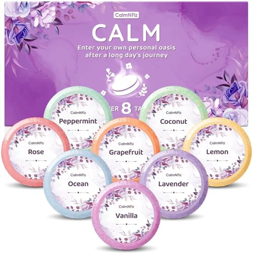 8 Pack Shower Steamers for Women - Organic & Natural Essential Fragrances
