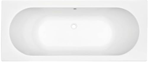 Saqu Space Duo Badewanne 170x70 cm - Weiß - Eingebaute Badewanne - Acryl - Spa, für 2 Personen - Einbau Badewannen