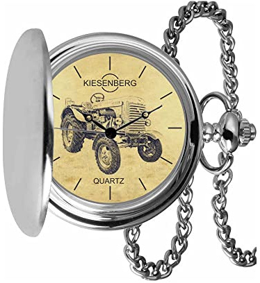 KIESENBERG Taschenuhr Vintage Silber Persönliches Geschenk für Steyr 180 Trecker Traktor Herren Uhr TA-5557