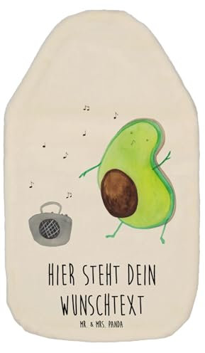 Mr. & Mrs. Panda Personalisierte Wärmflasche Avocado Tanzen - Weiß