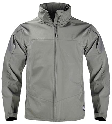 Aoleaky Leichte taktische Jacken Herren wasserdichte winddichte Militärkampfjacke Frühlingsoberbekleidung Jagdbekleidung Herren Gray XS