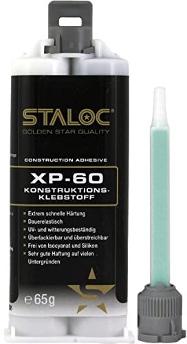 STALOC 2K Konstruktionsklebstoff XP60 grau 65g, Mischer