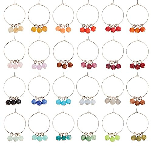 BENECREAT Strass Weinglas Charms Sets Für Cocktail-Champagner-Party-Dekoration