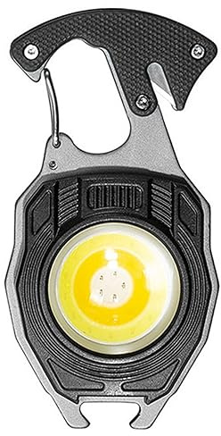 Mini Lampe De Poche Porte-clés Lampe De Poche Porte-clés Multifonction Cob 400 Mah Porte-clés En Aluminium Portable Affichage De La Puissance Multimode Type-c Support Réglable Ouvre-bouteille Lampe De