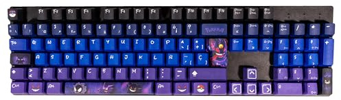 KC DESIGN Set KEYCAPS ISO 105 Teclas | Gaming | MECANICO | Dye Sublimation | MX SWITCHES| Set KEYCAPS Personalizados | con Letra Ñ | Perfil OEM (ANIMEPOKE1)