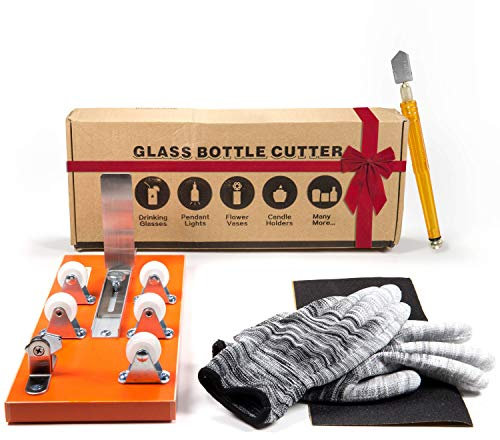 Glasflaschenschneider, professionelles Werkzeug für präzises Schneiden: DIY-Set für Wein, Bier, Likörflaschen mit Sicherheitszubehör