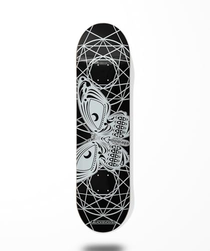 Skateboard Skateboard Deck Board Black Revolver Schmetterling Schwarz Weiß 8.6