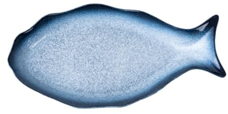 Zerodeko Platte Für Rohkost in Fischform Fischfutterteller Aus Keramik Servierplatte Fischform Für Küche Handwaschbar Elegantes Design Für Einweihungsgeschenk