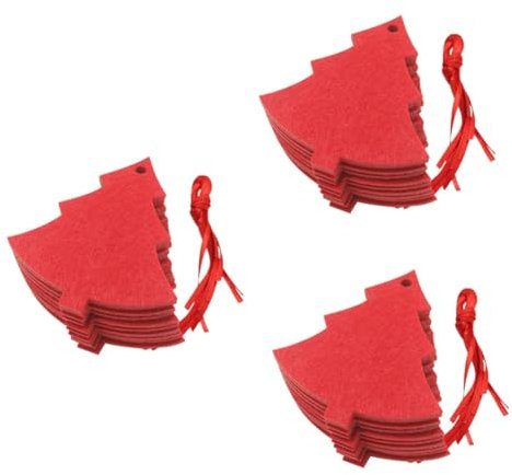 Warmhm 3 Sets Elegante Weihnachtsbaum-dekoration Zum Aufhängen Mini-ornamente Aus Filz Dekoration Für Zuhause Geschäft Weihnachtsdekoration 10 Stück * 3