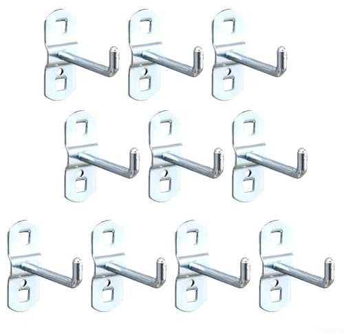 ReachMall Organize Your for Tools with 10 Slanted Perforated Wall Hooks, 50mm Hook End