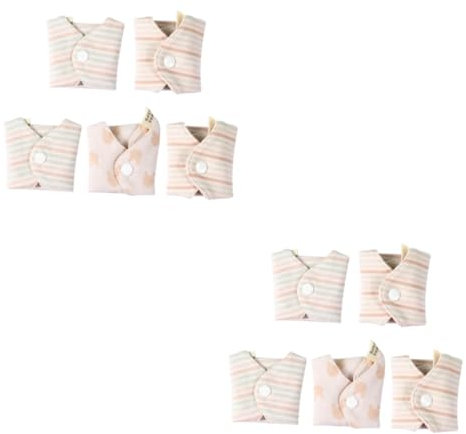 Healeved 2er-set Damenbinden-set Wiederverwendbar Waschbar Baumwollpads Zufälliges Muster Menstruationstücher Für Frauen 5 Stück x 2