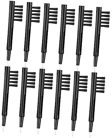 Gogogmee 12 Stück Hörgeräte Reinigungsbürste Kunststoff Hörverstärker Reinigungspinsel Magnet Batteriewechsel Zubehör Für Sichere Pflege Unterwegs