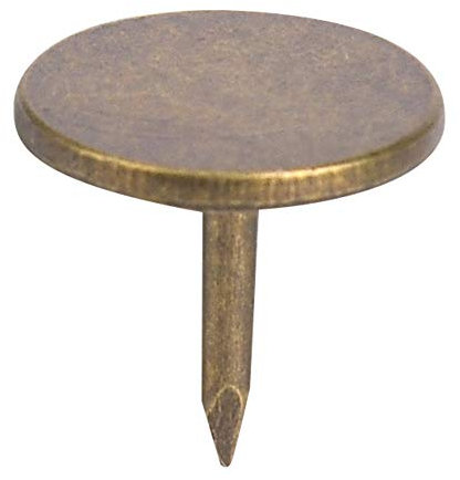 100 tachuelas de tapicería de cabeza plana, clavos de cabeza plana de hierro para muebles, tachuelas de bronce para decoración de muebles, clavos de tapicería, chinchetas, (11x11mm)