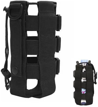 Granmagazz - Bolsa táctica para botella de agua militar, portabotellas impermeable, portabotellas ajustable con cordón para senderismo, camping, viajes, deportes