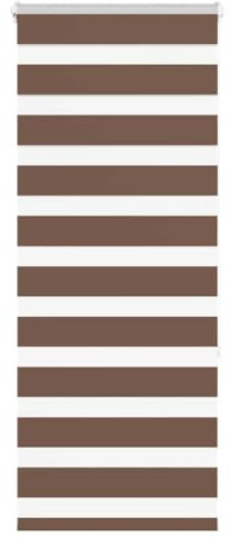 Homgoday Zebrarollo Doppelrollo Fensterrollo Sonnenschutzrollo Seitenzugrollo Zebrarollo für Fenster & Türen Wandmontage Sichtschutz Braun 60x150 cm Stoffbreite 55,9 cm Polyester