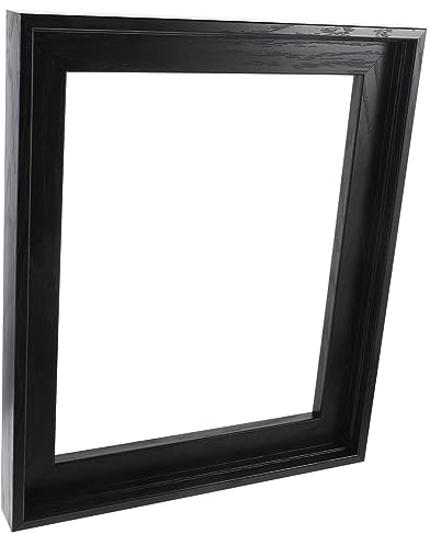 L Shape Floating Frame Kit Black Plastic Wall Frame | Floating Frames Easy to Place, for Canvas Paintings, Living Room Bedroom Decor