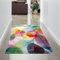 CARPETIA Teppich Wohnzimmerteppich Brücke Diele Eingangsbereich Dachboden leicht zu pflegen robust weich farbreich mit Blättermuster Mehrfarbig, 80 x 150 cm