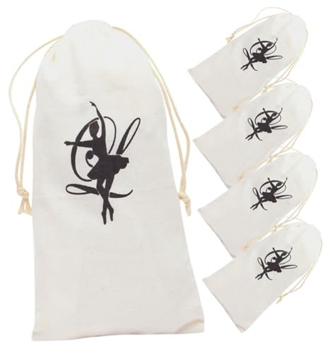 GOOHOCHY 5stücke Tanzschuhbeutel Atmungsaktivem Canvas Kordelzug-Tasche Für Ballettschuhe Praktische Aufbewahrungslösung Für Tanzschuhe Für Training Und