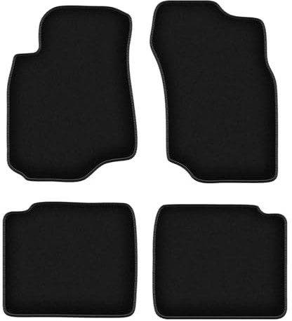 Wielganizator Velours Fußmatten passend für Mitsubishi Lancer VII (2003-2008) | Qualität: Basic - Genaue Passform, rutschfeste Untregrund 4-teilig - Schwarz
