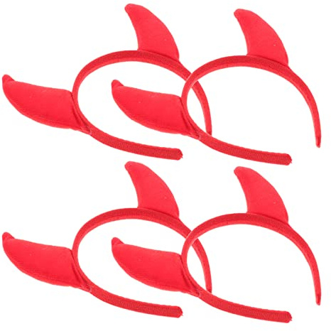 BESPORTBLE 4Pezzi Fascia Per Diavolo Rosse Decorazioni Halloween Per Cosplay Accessori Per Costumi Halloween