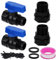 BOXOB 2uds Kit Grifo Barril Lluvia PVC 3/4 GHT, Kit Derivación Jardín con Conector a Granel Adaptador Manguera & Cinta Selladora Conector Válvula Drenaje para Depósito de Agua Acuario Piscina