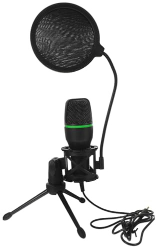 Yardwe Gaming Mikrofon fürpc als Tischmikrofon USB Kondensatormikrofon mit Halterung aus Metall und Kunststoff für Live Übertragungen und Alltag