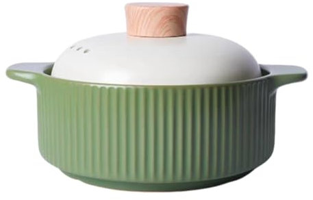Cacerola de cerámica Japonesa, vaporera de cerámica, cazuela Japonesa, Olla multifunción for guisos y sopas.(White,3.6L)