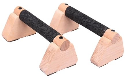 Folpus 2X Holz -Bar Griffe Parallettes Bar Liegestützgriffe für Home Arm Frauen, 20 cm