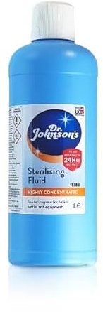 Dr Jōhnsōn's Sterilising Fluid - Highly Concentrated | Trusted Hygiene for Babies Bottles & Equipment | 1L