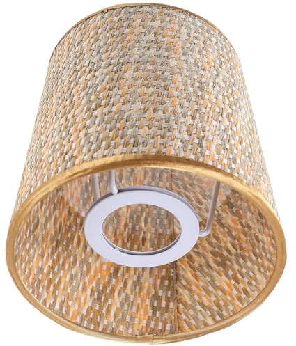 DECOMELODY Gewebter Lampenschirm Kegellampenschirm Aus Stoff Austausch Für Tischlampe Und Stehlampe Für Schlafzimmer Hotel Bar Wohnzimmer 5.51X5.51X4.53In