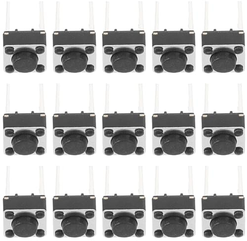 SEWACC 5 Sets 6x6mm Tactile Momentary Push Button Switches for PCB, 2-Pin Replacement Micro Button, Breadboard Compatible, Compact Electrical Control Switches